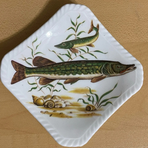 Royal Adderley Floral Bone China Small Fish Trout Trinket Dish - Picture 3 of 11